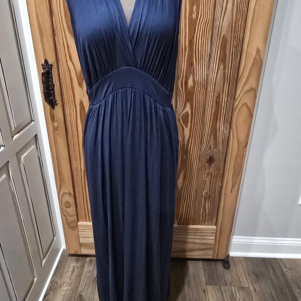 Elegant Navy Blue Maxi Dress